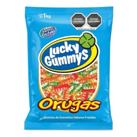 Lucky Gummys Orugas Gomitas De Frutas Dulces 1kg
