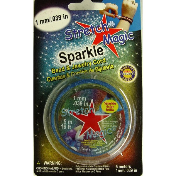 PEPPERELL CRAFTS Blue Sapphire Sparkle Stretch Magic 5 meter Spool