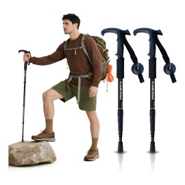 2pk Bastones De Senderismo Ajustar Bastón Plegables Trekking