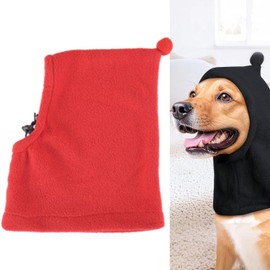 Dog Hat, Zoo Snoods for Dogs, Dog Snood, Dog Ear Defenders, Winter Dog Hat, Thickened Neck Warmer Scarf Ears Hoodie,Dog Knitted Hat Winter Holiday Outdoor Walking Essential Clothing Matching (Red)