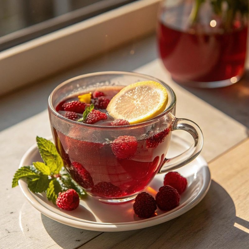 Twinings Raspberry & Lemon Herbal Tea Individually Wrapped Bags, 20