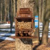 DAZUINIAO Squirrel Feeders for Outside Tree Wooden Squirrel Picnic Table