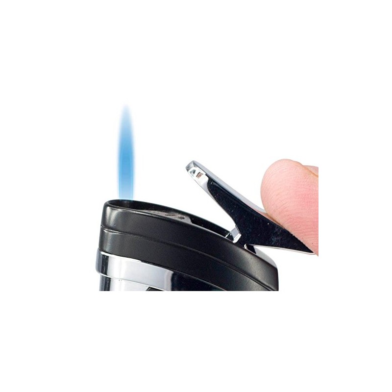Visol Spark Single Torch Flame Satin Gunmetal Lighter, Gun Satin