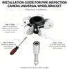 Sewer Camera Guide Wheel, 23mm 0.9" Roller Skid for Pipeline