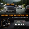 XRIDONSEN 2x 17 inch Emergency Dash Amber Strobe Lights for