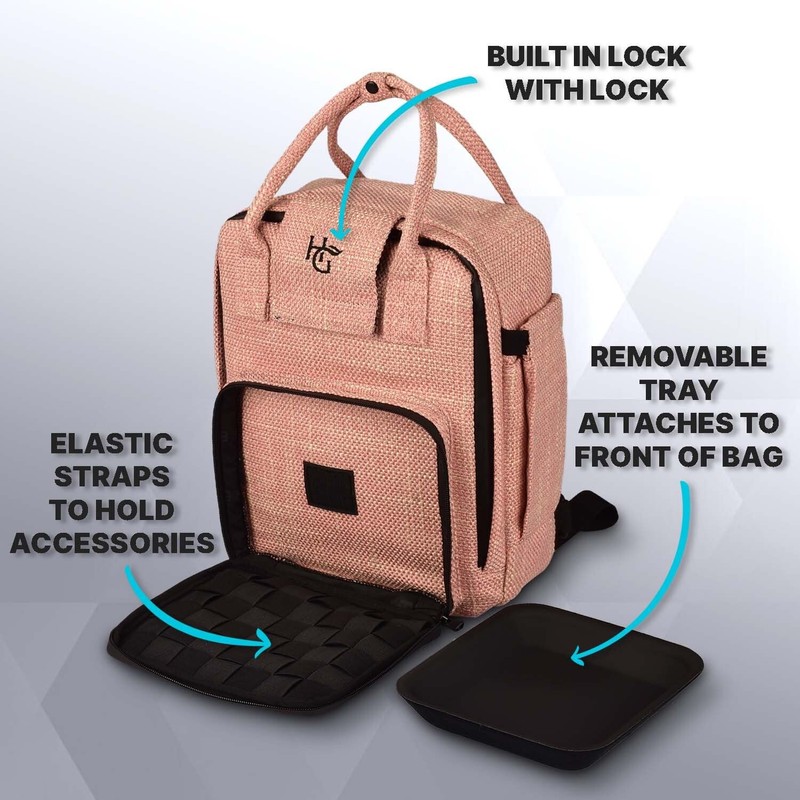 Herb Guard Pink Mini Locking Backpack