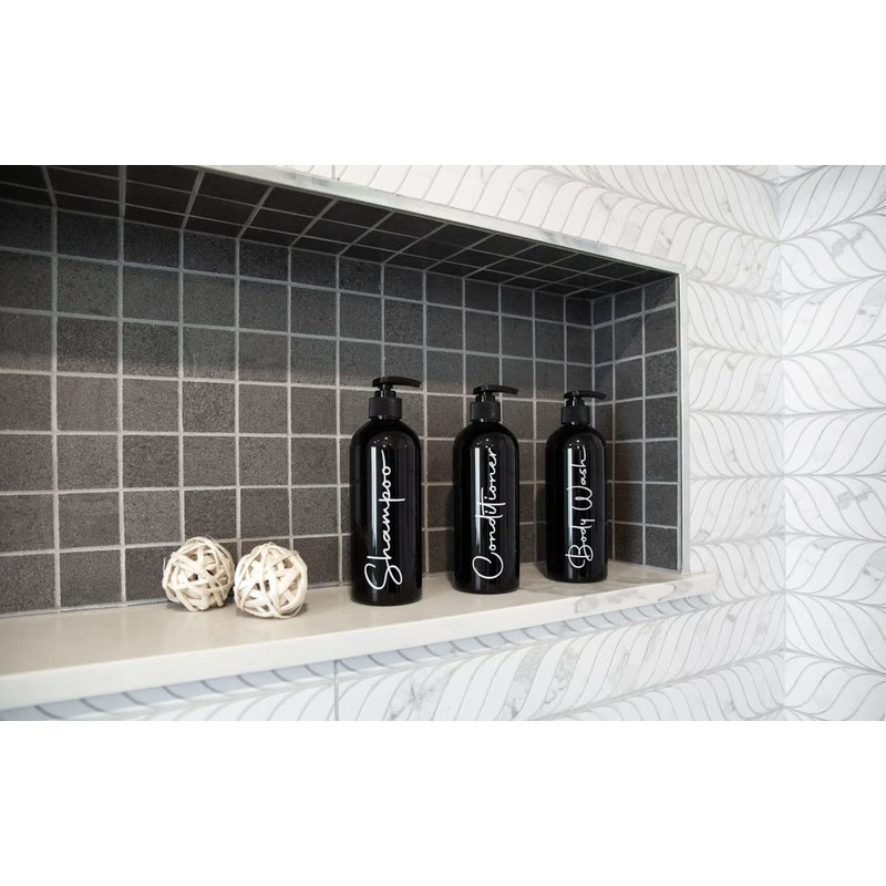 Alora Reusable Shampoo and Conditioner Bottles - Set of 3