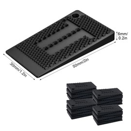 Pack of 20 Rubber Furniture Wedges, 50 x 30 x 6 mm Wheel Chocks Furniture, Plastic Wedges, Furniture Levelling Pads, Plastic Wedges, Door Wedge Stoppers, Cabinet Washers, Table Leg Levelers