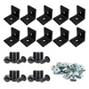 FORRCKY 10Sets 1010, 10 Series Aluminum Extruded Profile Black Connector