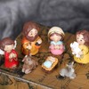 Colorful Nativity Scene Figurine Set Cute Animals Rugged Lightweight Reliable