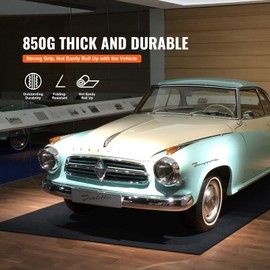 Happybuy Garage Floor Mat, 7.4'x17' Waterproof Protection from Water, Snow, Rain, Mud and Oil for Cars. Non-Slip Heavy Duty Mat with TPE Anti-Leak Backing. Easy to Clean and Cuttable