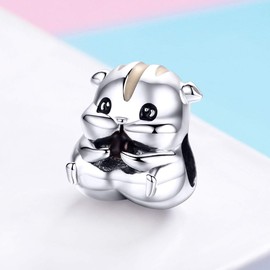 NewL Animal Collection 925 Sterling Silver Lovely Hamster Beads fit Charms Bracelets & Bangles DIY Jewelry Making