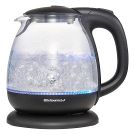 Elite Gourmet 1L Glass Electric Kettle Fast Boiling BPA Free Cordless Design