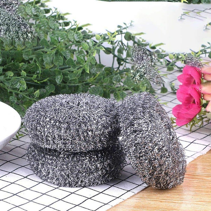 6PK Spiffy 11cm Jumbo Heavy Duty Stainless Steel Dishwashing Scourers