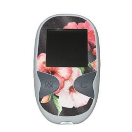 MightySkins Glossy Glitter Skin Compatible with Care Touch Glucose Meter - Hibiscus | Protective, Durable High-Gloss Glitter Finish | Easy to Apply and Change Styles | Made in The USA