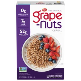 Grape-Nuts Cereal, Low Fat, High Fiber, Kosher 64 Ounce Box