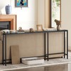 YATINEY Narrow Console Table with Outlets, 70.9" Sofa Table Narrow