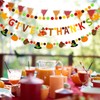 Doumeny 3Pcs Give Thanks Felt Ball Banner Fall Thanksgiving Felt