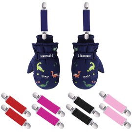UTTPLL Elastic-Mitten-Clips-Stainless-Toddler Strong Steel Comfy Winter Gloves Clips for Kids Adults Dress Cardigan Shawl Clip 2 Pairs Rose&Pink One Size
