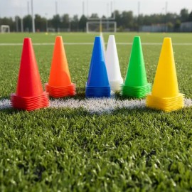10 Conos 25 Cm Alto Entrenar Futbol Voli Soccer Deportivo                                                                                             