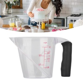 250 Ml Messbecher, Hitzebeständiger, Abgewinkelter Kunststoff-Messbecher Mit Griff Für Zuhause, Küche, Trinken, Backen, Kochen, Ausgießen von Flüssigem Tee, Kaffee, Schokolade