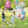 14 Pcs Easter Bunny Balloons, Happy Easter Foil Balloons Big