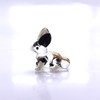 Sansukjai Rabbit Tiny Micro Figurines Hand Blown Glass Art Animals