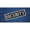 Security Lettering White Iron-On or Sew On Patch for Clothes