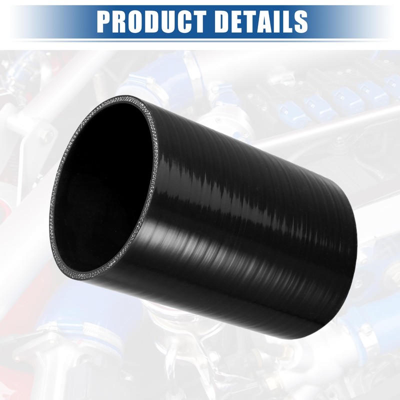 uxcell 4" ID 6" Length 4-Ply Reinforced High Temp Straight