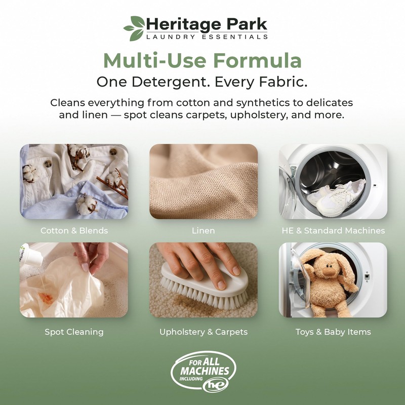 Heritage Park Luxury Laundry Detergent | Dermatologist Tested Plant based