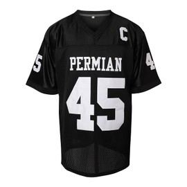 Boobie Miles Jersey, 45 Permian Friday Night Lights Football Jersey White Black S-XXXL (Large, Black)