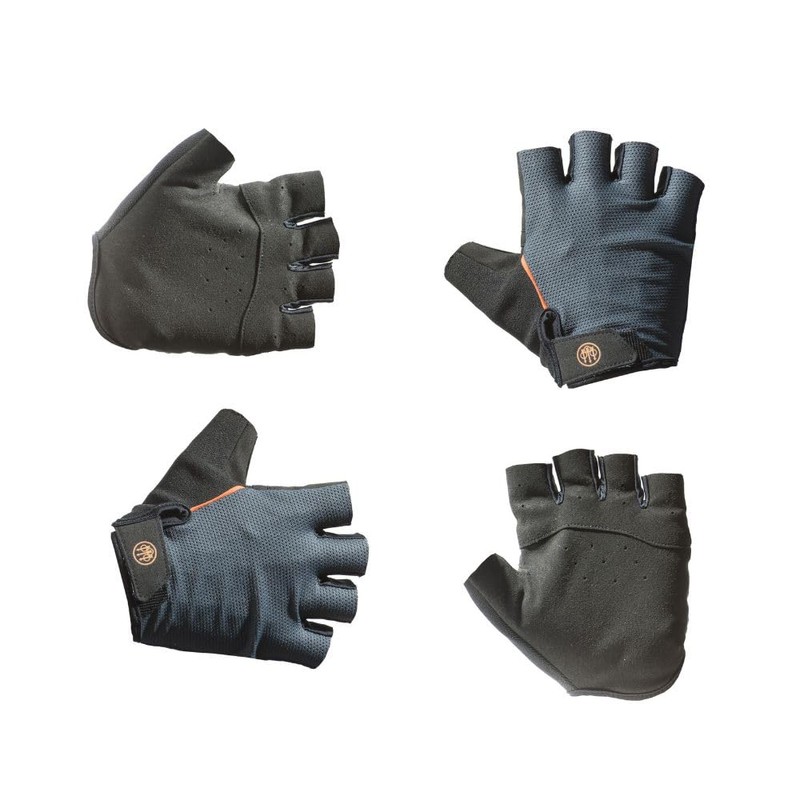 BERETTA Pro Mesh Fingerless Gloves X-Large Black & GrayX-LargeBlack &