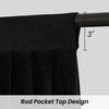 Phating - Cortinas de terciopelo negro para ventana, cenefa, con