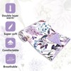HNHUAMING Purple Baby Blankets, Floral Minky Toddler Blanket for Boys