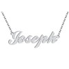 Dancing Wolf Silver Joseph Name Necklace Initial Charm Nameplate Necklaces