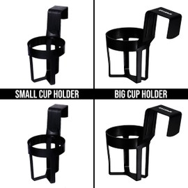 4-Pack Black 2 Large Big Automotive Cup Holders for Car 44oz and 2 Small 12oz Auto Cup Can Drink Water Bottle Custom Accessories Cup Holders for Your Car, Truck and More