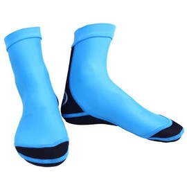 Fin Socks, 0.06 inch (1.5 mm), Diving Socks, Wet Material, Beach Socks, Cold Protection, Anti-Slip, High Socks, Model Number: S020, Blue, XL Size