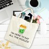 Women Pickles Canvas Tote Bag, Funny Gifts For Pickles Lovers,
