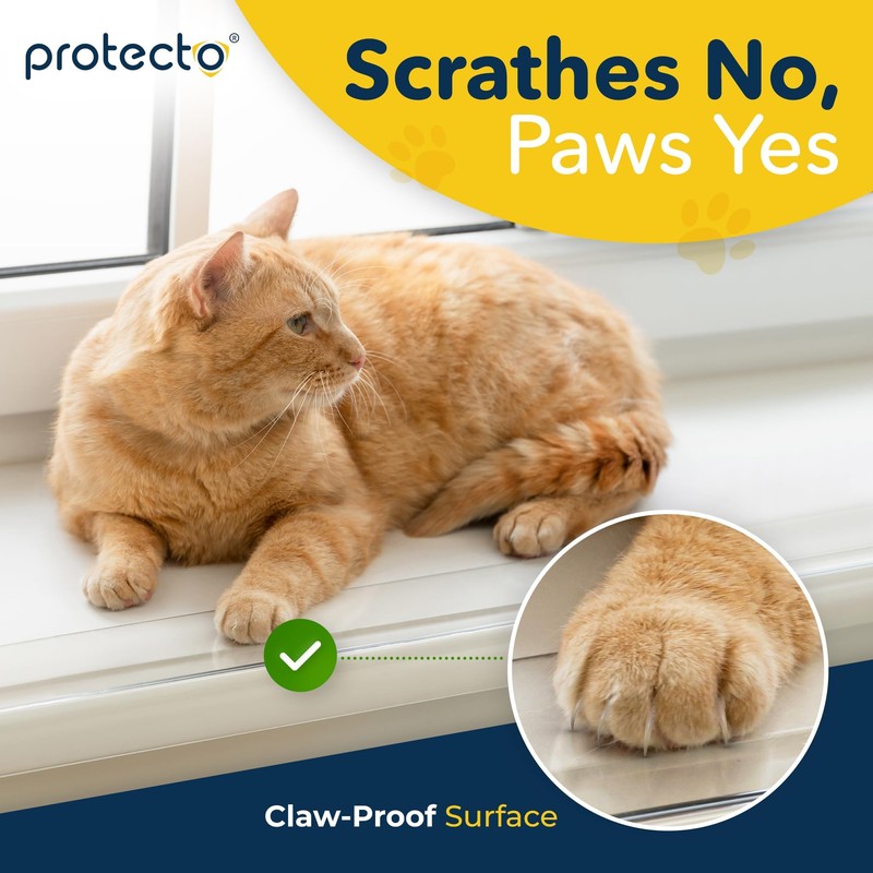 PROTECTO Window Sill Protector from Dogs 35.5 x 3.25 Clear