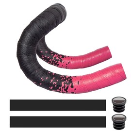 MOCNT Bicycle Handlebar Tapes PU Cycling Road Bike Handlebar Tape Cycling Road Bike Tape Non-Slip Comfortable Tape Shock Absorbing Handlebar Grip Tape Breathable Colour Gradient Pink