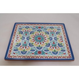 APS Arabesque 84681 GN 1/2 Tray 32.5 x 26.5 cm Height 2 cm Melamine Decorative Terracotta Look Non-Slip Feet