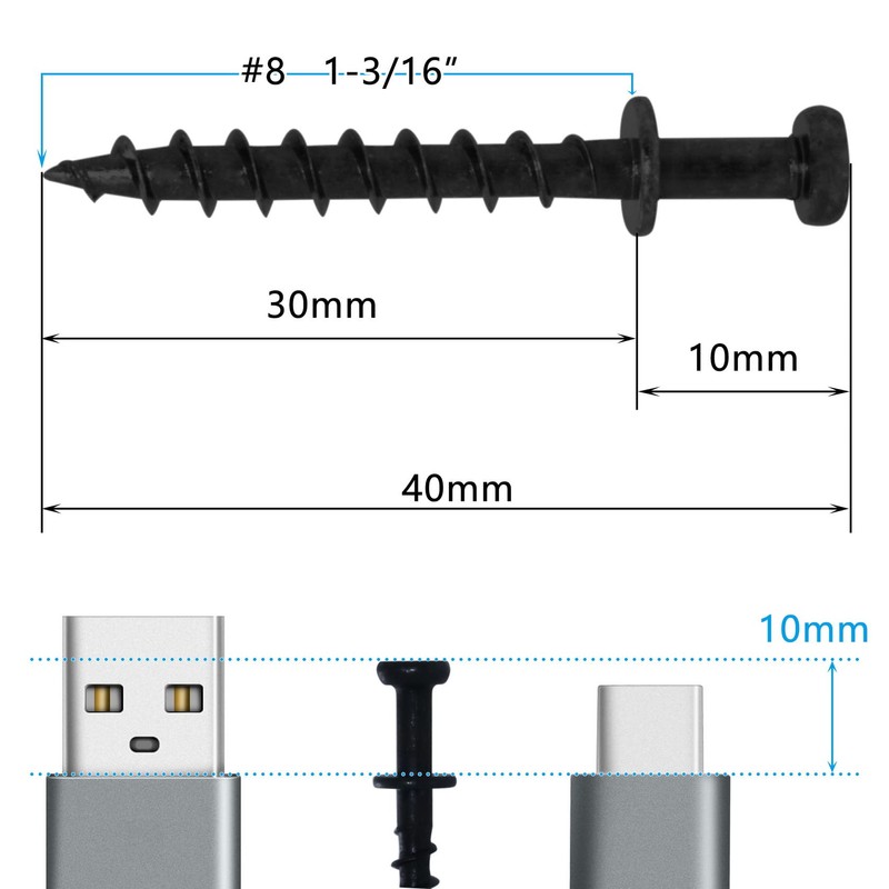 Picture Hanging Screws, Bear Claw Long Double Headed Picture Hang