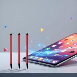 3Pcs Red Stylus Pens for Touch Screens,Fine Point Pencil for and Other Touch Screens,High Precision Stylus for All Universal Touch Screen Devices