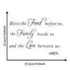 HOMSFOU Family God Home Decor Blessing Amen Quote Wall Decal
