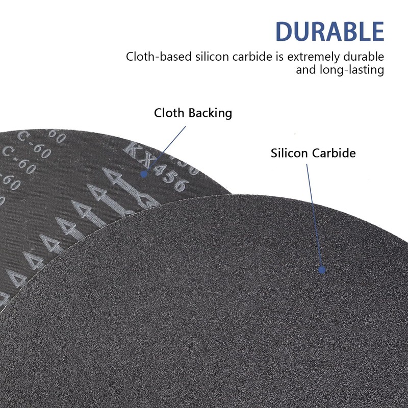 HUAALIUCHE Floor Sanding Disc Cloth-Backed Silicon Carbide，17" x 2" Holes