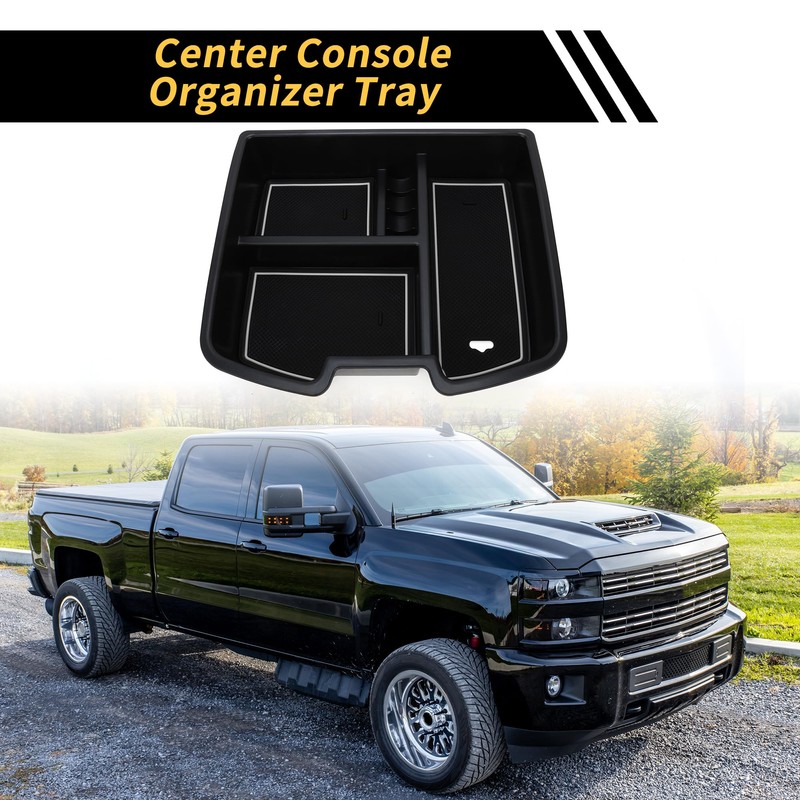 REPAIROCK Center Console Organizer Tray for Chevy Silverado 1500 for