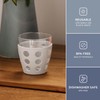 Lifefactory 10-Ounce Beverage Glasses with Protective Silicone Sleeves, 4-Pack, Stone