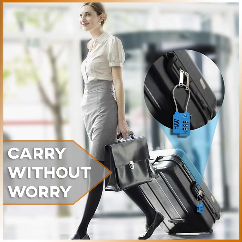 MYH Combination Padlocks – Small Suitcase Locks for Travel, Gym