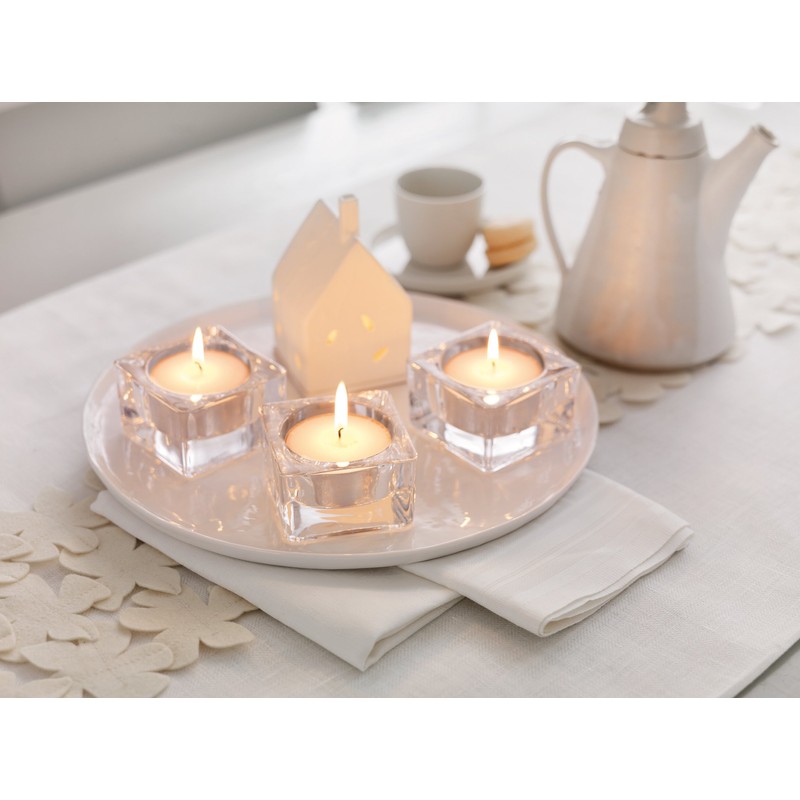 Bolsius Tealights Lavender Scented Multi Coloured 4hr Pack 30, Wax,