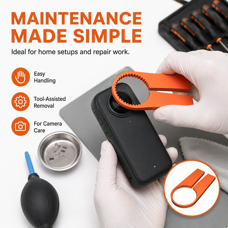 Lens Cover Remover Tool for Insta360 X4 – 3D-Printed Easy-Grip